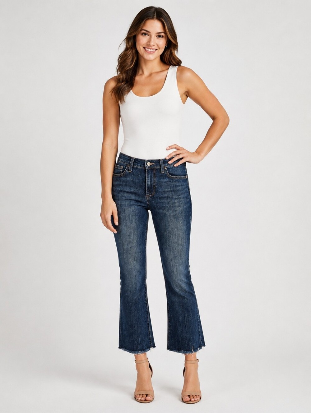 ❤️ JOE'S CALLIE HIGH RISE CROPPED BOOTCUT JEANS, RAW HEM, 0 (25)